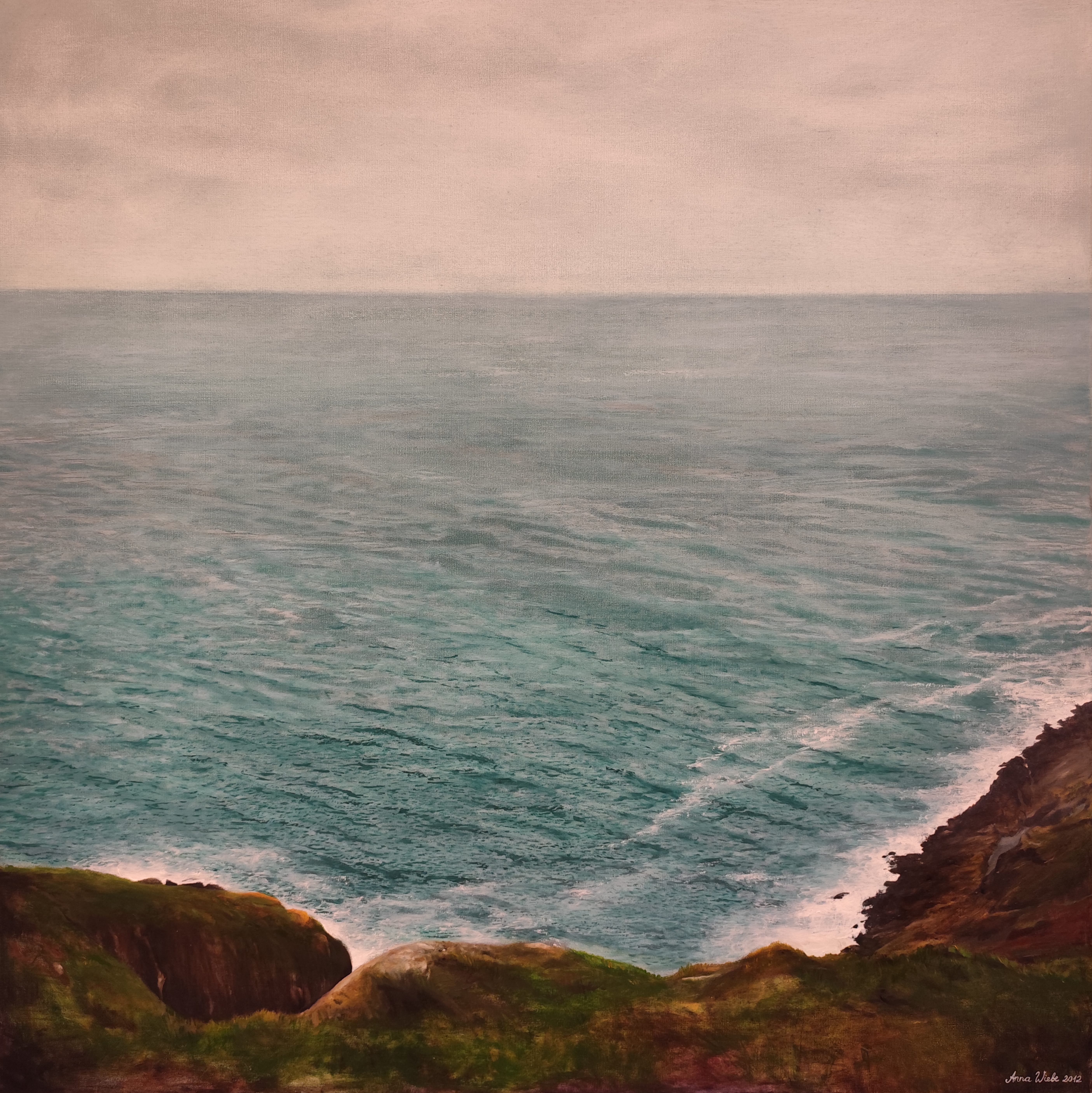 Orte, Augenblicke, dazwischen wir — Seelandschaft, Öl auf Leinwand